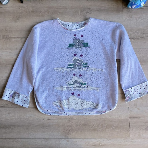 Vintage christmas sweater teddy bear winter scene pullover kawaii pastelcore - Picture 1 of 8